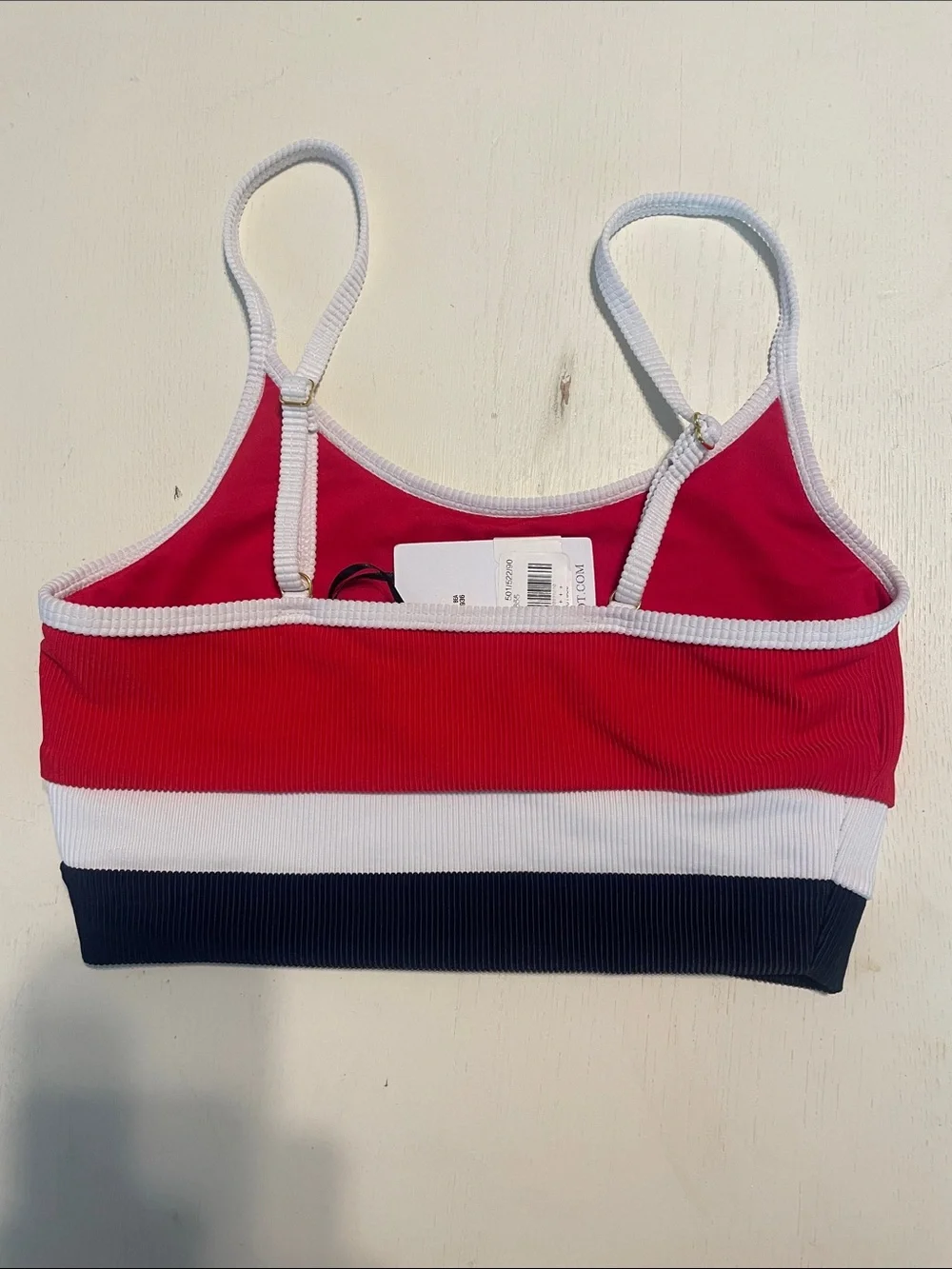 New Beach Riot Eva Americana Colorblock Bikini Swim Top size XS